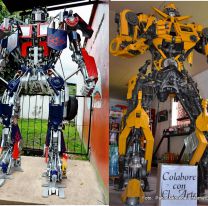 &iexcl;Un genio! / Recicl&oacute; chatarra y dise&ntilde;&oacute; transformers