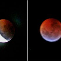 Fotos: as&iacute; se vio en Cafayate el eclipse de luna
