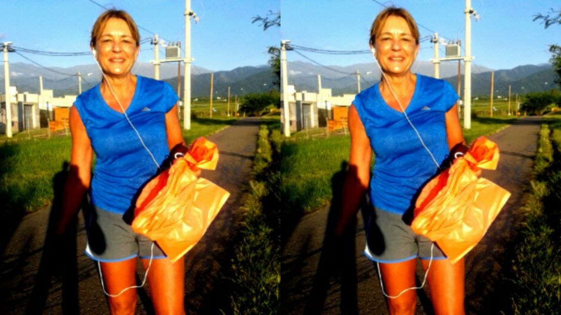 Es de Salta y todos los días levanta basura mientras sale a correr