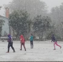 [HAY FOTOS] Sorpresa en Los Toldos por una inesperada y bella nevada