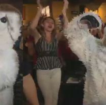 [ HAY VIDEO ] Apareció &#8220;La llama que baila&#8221; en La Casona y puso a bailar a todos