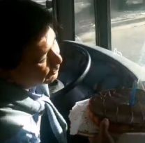 [ HAY VIDEO ] Vecinos le festejaron el cumplea&ntilde;os al chofer m&aacute;s bueno de Salta