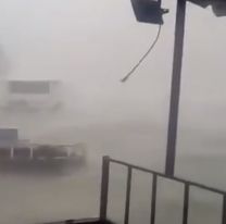 La tremenda postal de la tormenta en el dique Cabra Corral: “Parecía alta mar”
