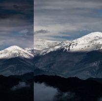 Bello amanecer en Salta: cerros cubiertos de un “manto blanco”