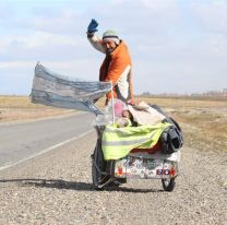 Camin&oacute; de Salta a R&iacute;o Gallegos para cumplir un sue&ntilde;o
