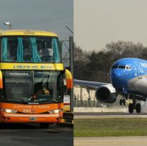 Suspendieron el transporte de larga distancia y vuelos de cabotaje