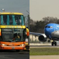 Suspendieron el transporte de larga distancia y vuelos de cabotaje