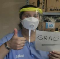 FOTOS | Profesores de escuelas t&eacute;cnicas realizan y entregan barbijos a hospitales