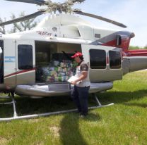 Rivadavia Banda Sur recibió provisiones alimentarias por asistencia aérea
