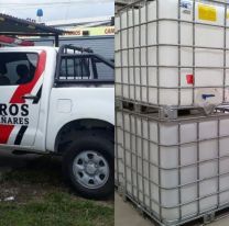 Bomberos de Casta&ntilde;ares distribuyen lavandina a instituciones