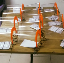 Un terciario de Vaqueros hizo m&aacute;scaras 3D para agentes territoriales