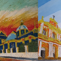 En la cuarentena, un artista salteño pintó todas las iglesias: &#8220;Es mágico&#8221;