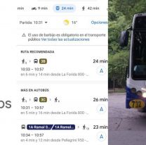 Con Google Maps podés ver a qué hora y por dónde pasan los colectivos