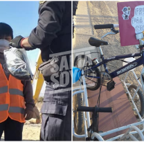 Tiene 10 a&ntilde;itos, es de Salta y la polic&iacute;a le regal&oacute; una bici nueva para que busque las tareas de la escuela