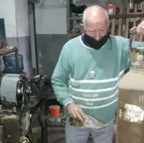 Abuelito salteño donó un tubo de oxígeno que ya no usa