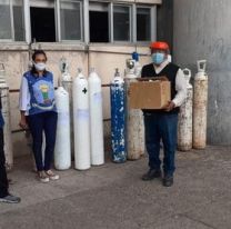 Salte&ntilde;os solidarios: docentes donaron 3 tubos de ox&iacute;geno al Hospital de Or&aacute;n