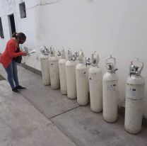 Los tubos de oxígeno adquiridos por los vecinos ya están en el hospital de Cerrillos