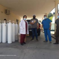 Vecinos de R° de Lerma hicieron una colecta y donaron tubos de oxígeno al hospital
