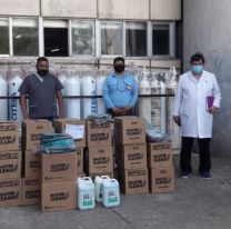 Agentes penitenciarios donaron elementos de bioseguridad al hospital de Or&aacute;n