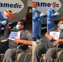 VIDEO | Dieron de alta al Jefe de Bomberos de la Brigada Solidaria