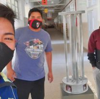 Un robot realizado por j&oacute;venes de Quijano esteriliza el hospital