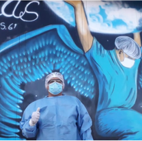 Inauguraron un mural en agradecimiento al personal de salud de Salta