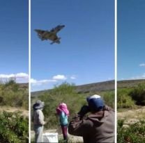 Naves de combate sobrevolaron a muy baja altura los Valles Calchaqu&iacute;es