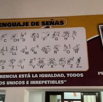Un colegio salte&ntilde;o puso un cartel con lengua de se&ntilde;as: “Esto s&iacute; es inclusivo”
