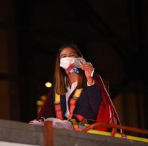 Una multitud recibi&oacute; a Valentina Raposo, la Leona salte&ntilde;a