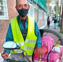 Con 72 años recorre el país en bicicleta y llegará a Salta en los próximos días