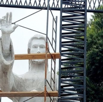 Continúa la construcción del Cristo Resucitado, en La Merced