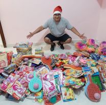 Salteño juntó 70 mil pesos y compró más 200 juguetes para entregarlos en el interior