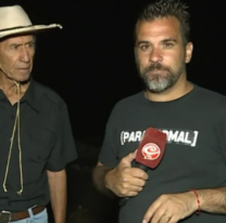 Crónica captó un extraño ser durante una entrevista en Cachi