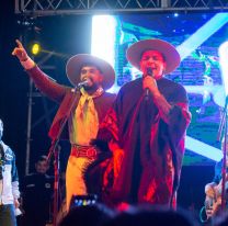 Hern&aacute;n Arias cant&oacute; en Salta invitado por L&aacute;zaro Caballero