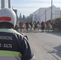 Operativo municipal de tránsito por el acto central del natalicio del General Güemes