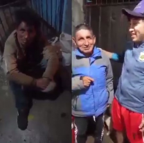 Changuito salteño ayudó a un abuelito que vive en la calle y emocionó a todos