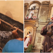 VIDEO | Se mostró una "momia" que se encuentra en una iglesia salteña