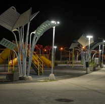 Prueba de iluminación en el nuevo parque urbano de zona Sur