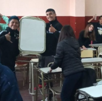 Alumnos de G&uuml;emes limpiaron su colegio y marcan tendencia