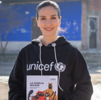 Natalia Oreiro visitó a niños del barrio Solidaridad