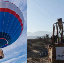 El globo aerostático de Cafayate tuvo que aterrizar de urgencia