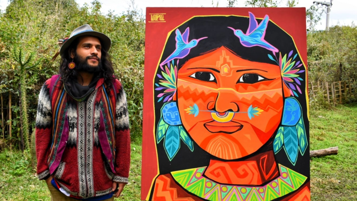 "Walpaq", el artista salteño ganador del Concurso Nacional de Muralismo "Ramón Carrillo"