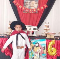 Salteño festejó su cumpleaños con la temática de Güemes 