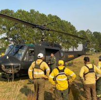 Las Fuerzas Armadas se suman para combatir los incendios en el norte provincial