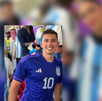 Salteño fue a ver el partido con Australia y se cruzó con la famosa del momento