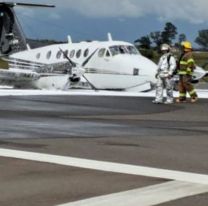 De panza: La impresionante forma en que aterrizó un avión en Salta