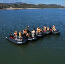 El Ejercito Argentino se trasladó hasta el dique Cabra Corral y sorprendió a todos