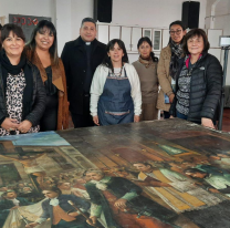 Continúa la restauración de "La primera procesión del Milagro"