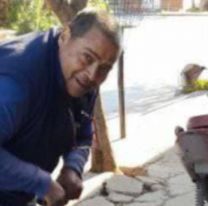 Miguel, el salteño que se quedó sin trabajo y abrió su propia "gomería móvil"