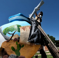 Salteños construyeron un "Monumento al Mate Criollo" en la zona oeste de la ciudad